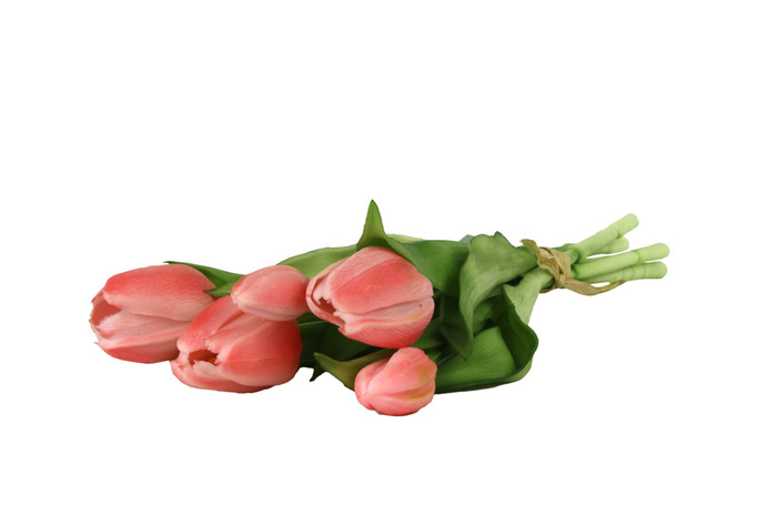 Kunstig tulipan pink 5 stk.